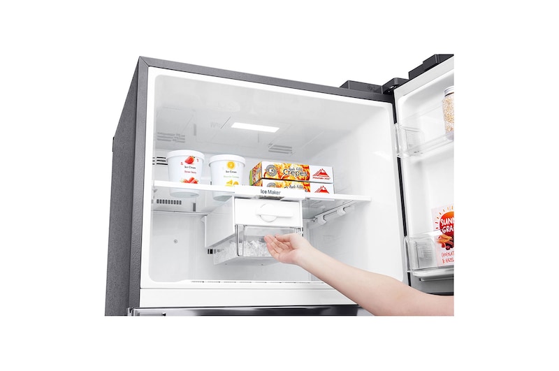 LG Nevera Top Mount Teconologia Door Cooling™, capacidad 471 LTS, No frost, Acabado Platinum silver, Filtro Hygiene Fresh+®, Inverter Lineal, LT44SGP
