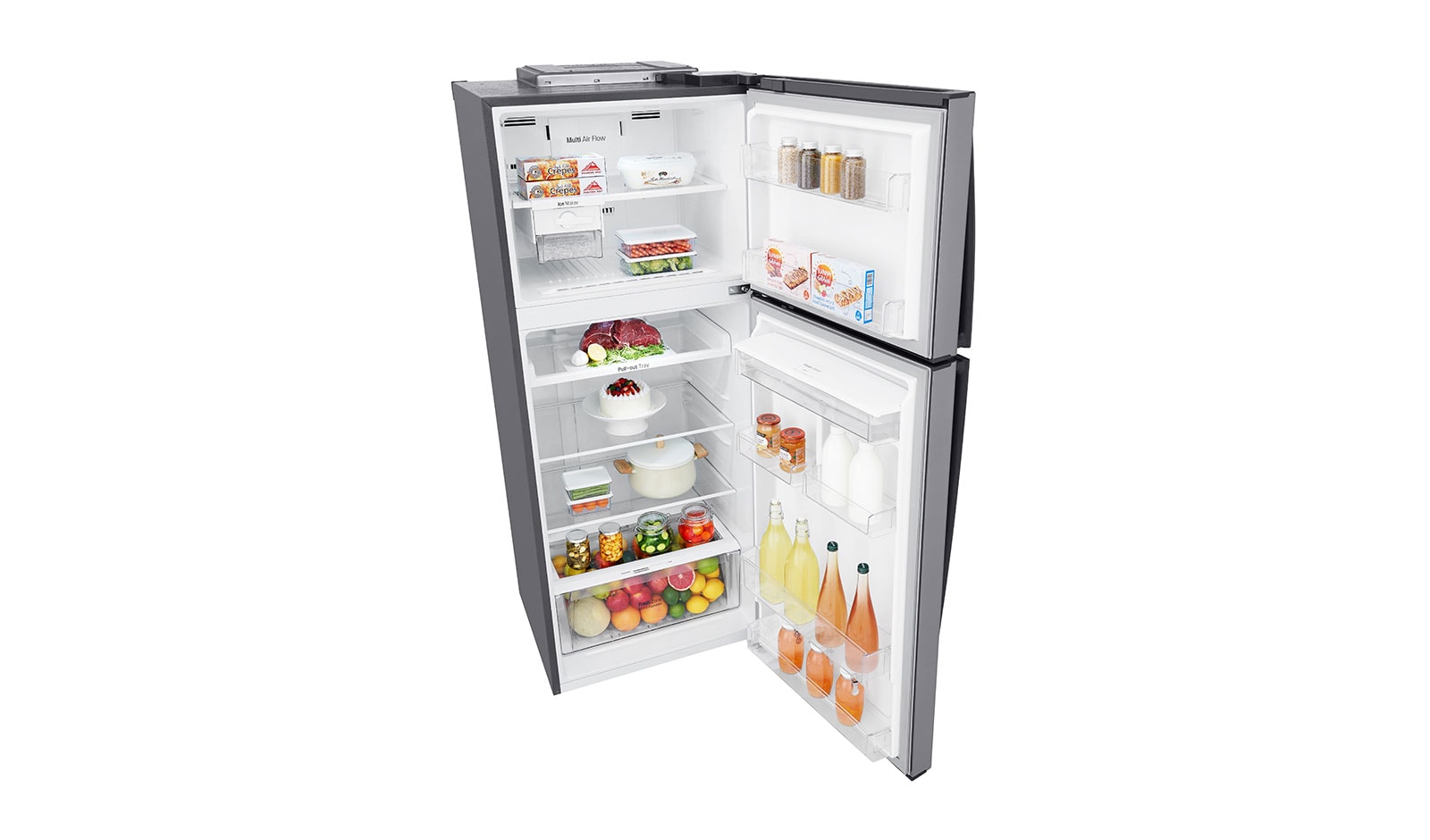 LG Nevera Top Freezer Tecnología Door Cooling™, capacidad 471 LTS acabado Platinum Silver, Filtro Hygiene Fresh+®, Inverter Lineal Compressor, LT44WGP
