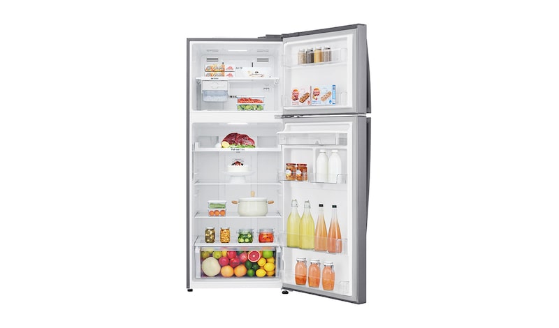 LG Nevera Top Freezer Tecnología Door Cooling™, capacidad 471 LTS acabado Platinum Silver, Filtro Hygiene Fresh+®, Inverter Lineal Compressor, LT44WGP