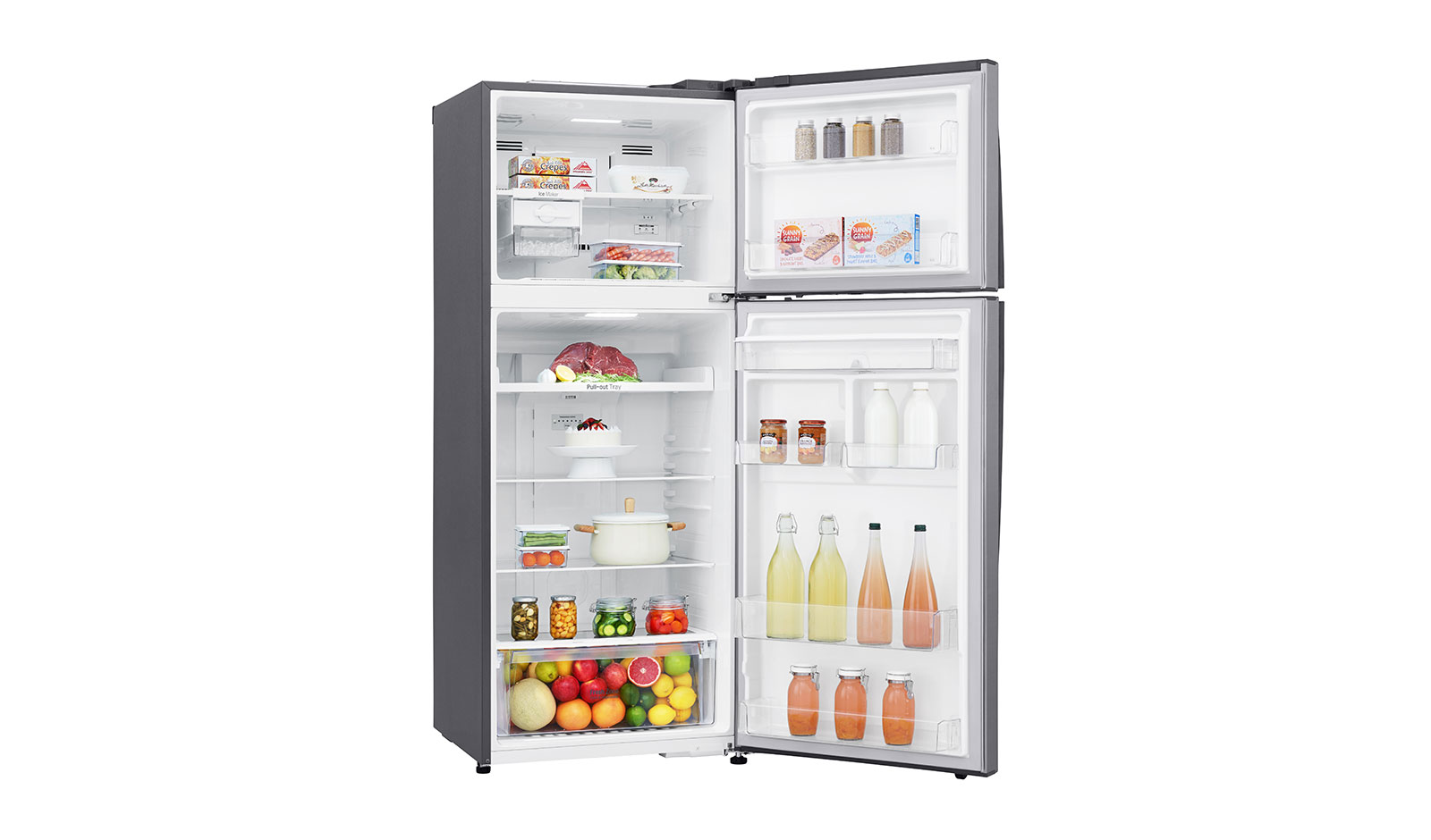 LG Nevera Top Freezer Tecnología Door Cooling™, capacidad 471 LTS acabado Platinum Silver, Filtro Hygiene Fresh+®, Inverter Lineal Compressor, LT44WGP