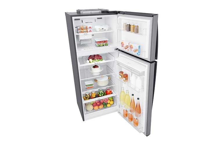 LG Nevera Top Freezer Tecnología Door Cooling™, capacidad 471 LTS acabado Platinum Silver, Filtro Hygiene Fresh+®, Inverter Lineal Compressor, LT44WGP