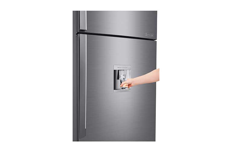 LG Nevera Top Freezer Tecnología Door Cooling™, capacidad 471 LTS acabado Platinum Silver, Filtro Hygiene Fresh+®, Inverter Lineal Compressor, LT44WGP