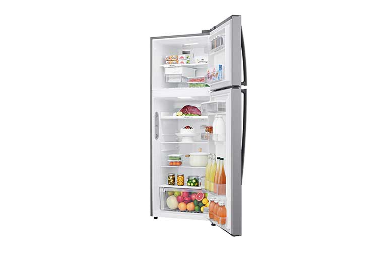 LG Nevera Top Freezer Tecnología Door Cooling™, capacidad 471 LTS acabado Platinum Silver, Filtro Hygiene Fresh+®, Inverter Lineal Compressor, LT44WGP