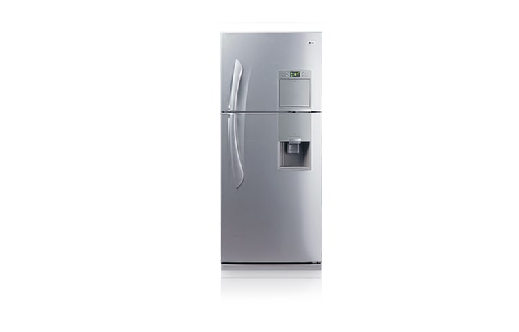 Vista frontal de Nevera no frost, 475lts, ice bar, platinum silver MB582ULV-G