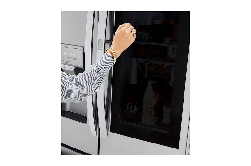 LG Nevecón LG InstaView Door in Door, ThinQ, Side by Side, capacidad 836 LTS, Inverter Linear Compresor, LM82SXS