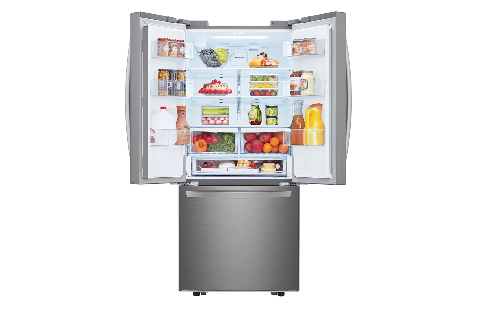 LG Nevecón Europeo - 618 lts - LM22SGPK - Color Plata - Multi Air Flow, LM22SGPK