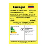 Nevera LG VT26WGPX consumo energético