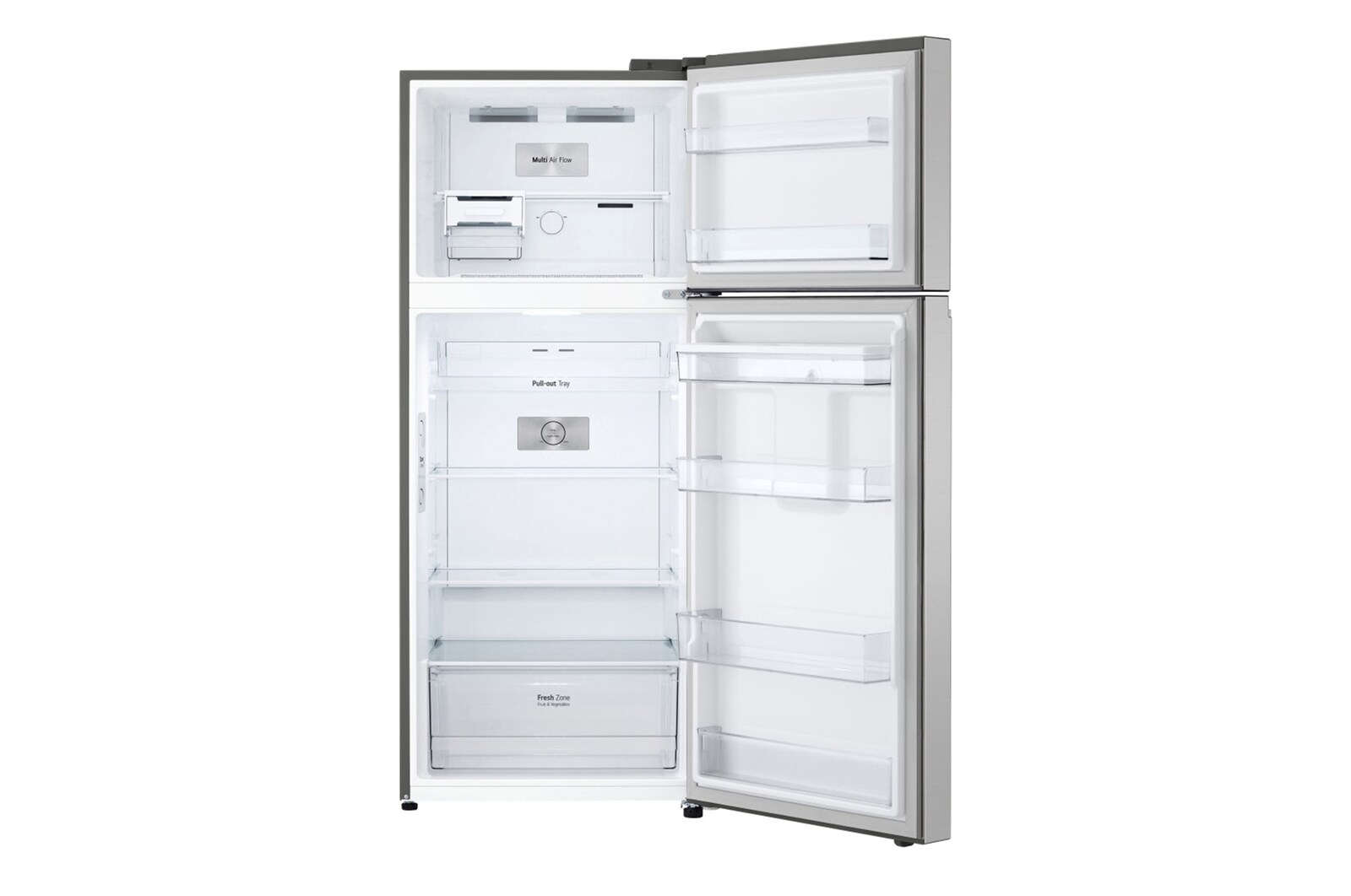 Nevera LG VT38WGPX vista frontal puertas abiertas