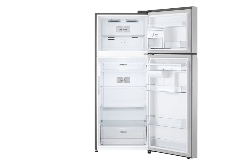 LG Nevera LG Top Freezer, ThinQ, Smart Inverter+™ Platinum Silver3  Auto Ice Maker, Capacidad Total Almacenamiento 395 Litros, VT40AGPX