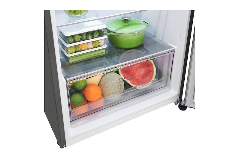 LG Nevera LG Top Freezer, ThinQ, Smart Inverter+™ Platinum Silver3  Auto Ice Maker, Capacidad Total Almacenamiento 395 Litros, VT40AGPX