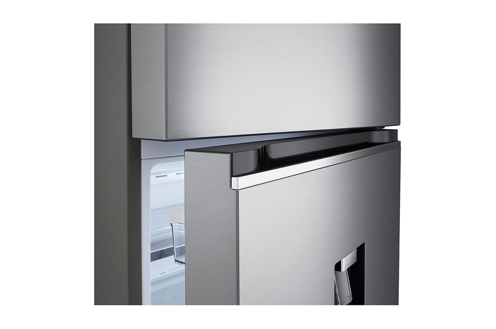 LG Nevera VT40SPYC puertas entreabiertas
