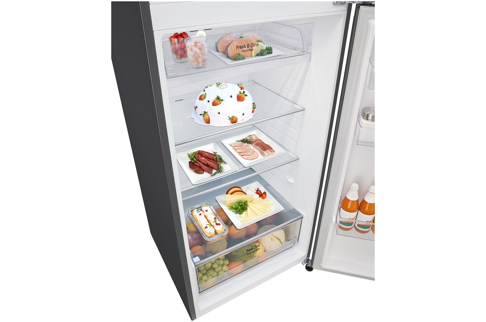 Puertas entreabiertas de la nevera LG VT40AGPN