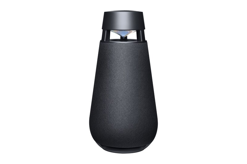 LG XBOOM360 XO3 Altavoz Bluetooth inalámbrico portátil con sonido omnidireccional 360˚ e iluminación ambiental, XO3QBK