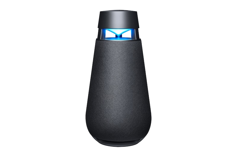 LG XBOOM360 XO3 Altavoz Bluetooth inalámbrico portátil con sonido omnidireccional 360˚ e iluminación ambiental, XO3QBK