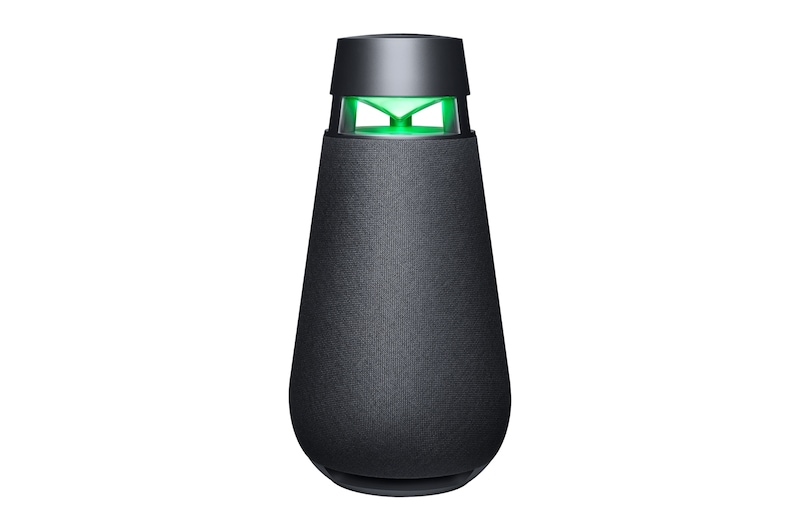 LG XBOOM360 XO3 Altavoz Bluetooth inalámbrico portátil con sonido omnidireccional 360˚ e iluminación ambiental, XO3QBK