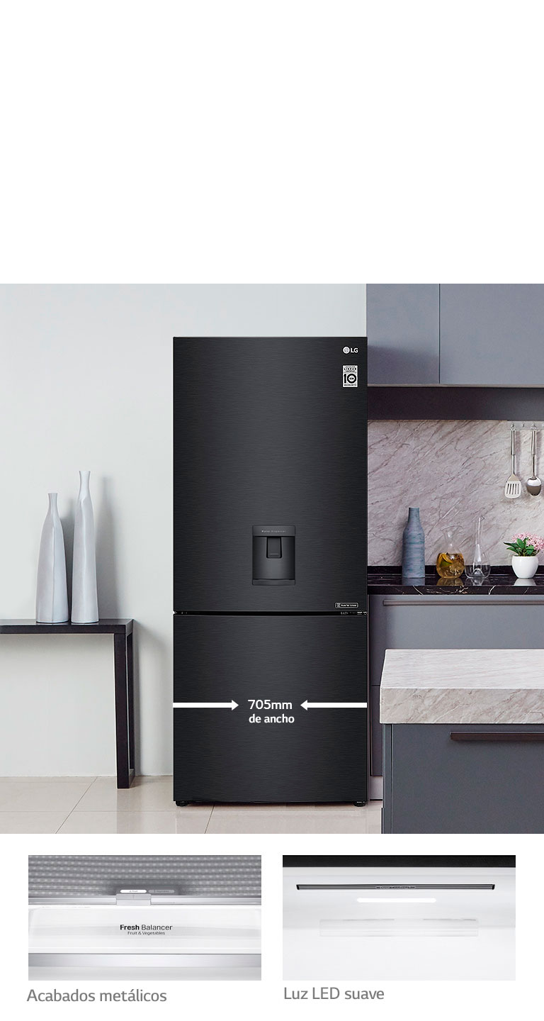 Diseño moderno y elegante en acero negro mate que aporta estilo y sofisticación a tu cocina