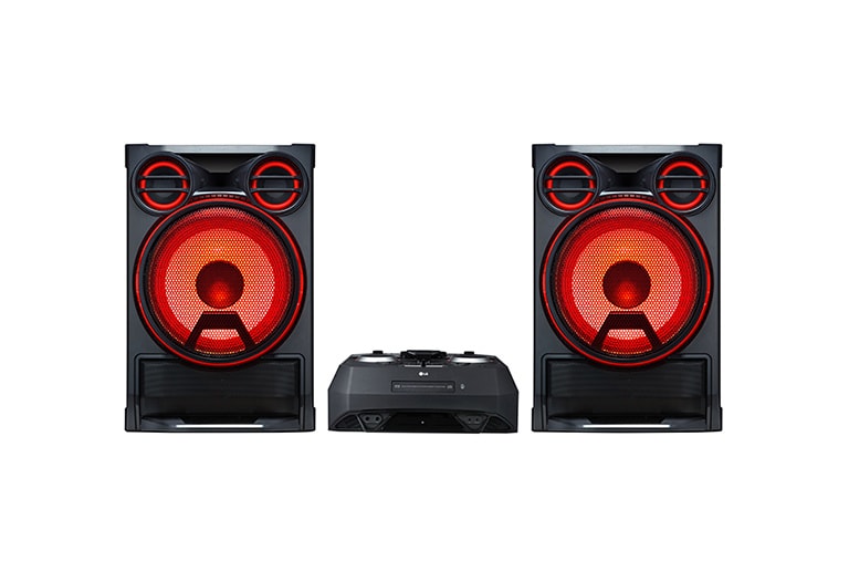 Vista frontal de Minicomponente XBOOM CK99 | Sistema de entretenimiento Hi-Fi de 5000 W con creador de karaoke CK99