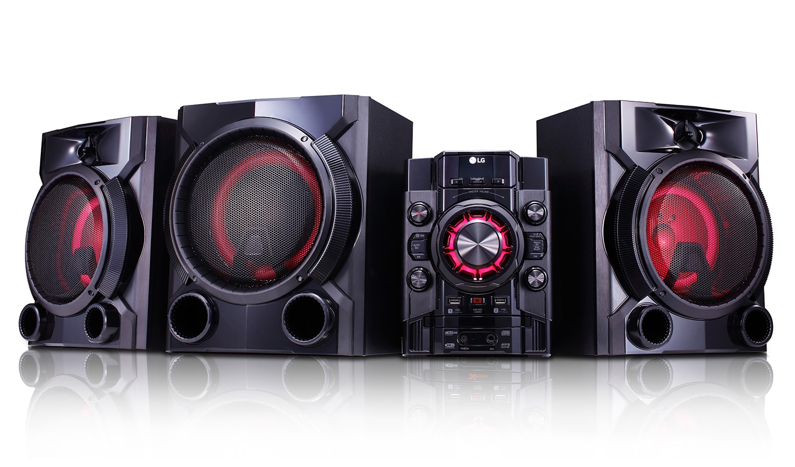 Minicomponente de Alta Fidelidad, 1100W RMS, Wireless Party Link , Auto Dj, Multi Bluetooth, TV Sound Syn.
