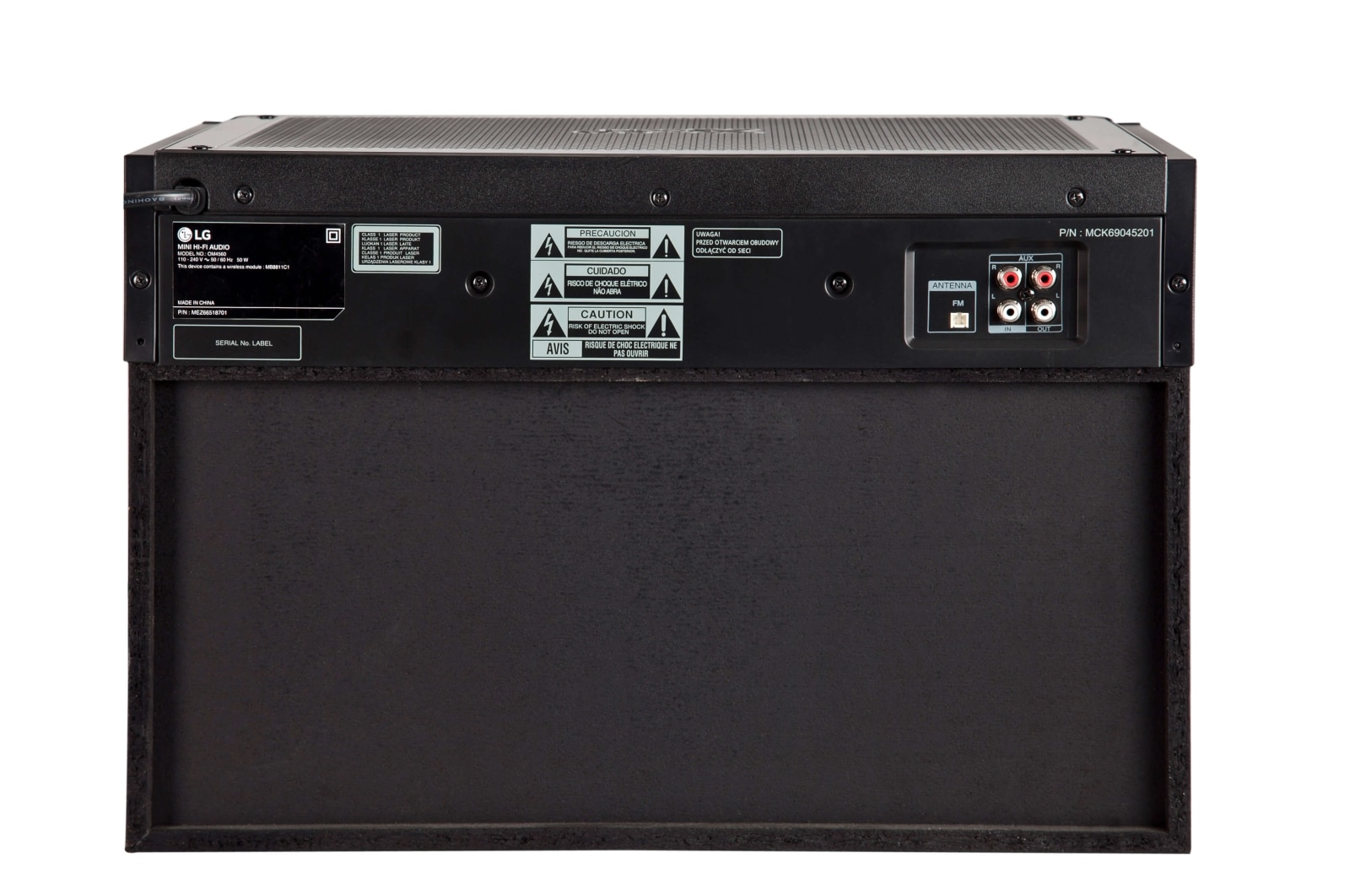 LG XBOOM OM4560, One body mini, 220W RMS, Auto DJ, Multi Bluetooth, Sound Sync, LED multi color, fácil de llevar., OM4560