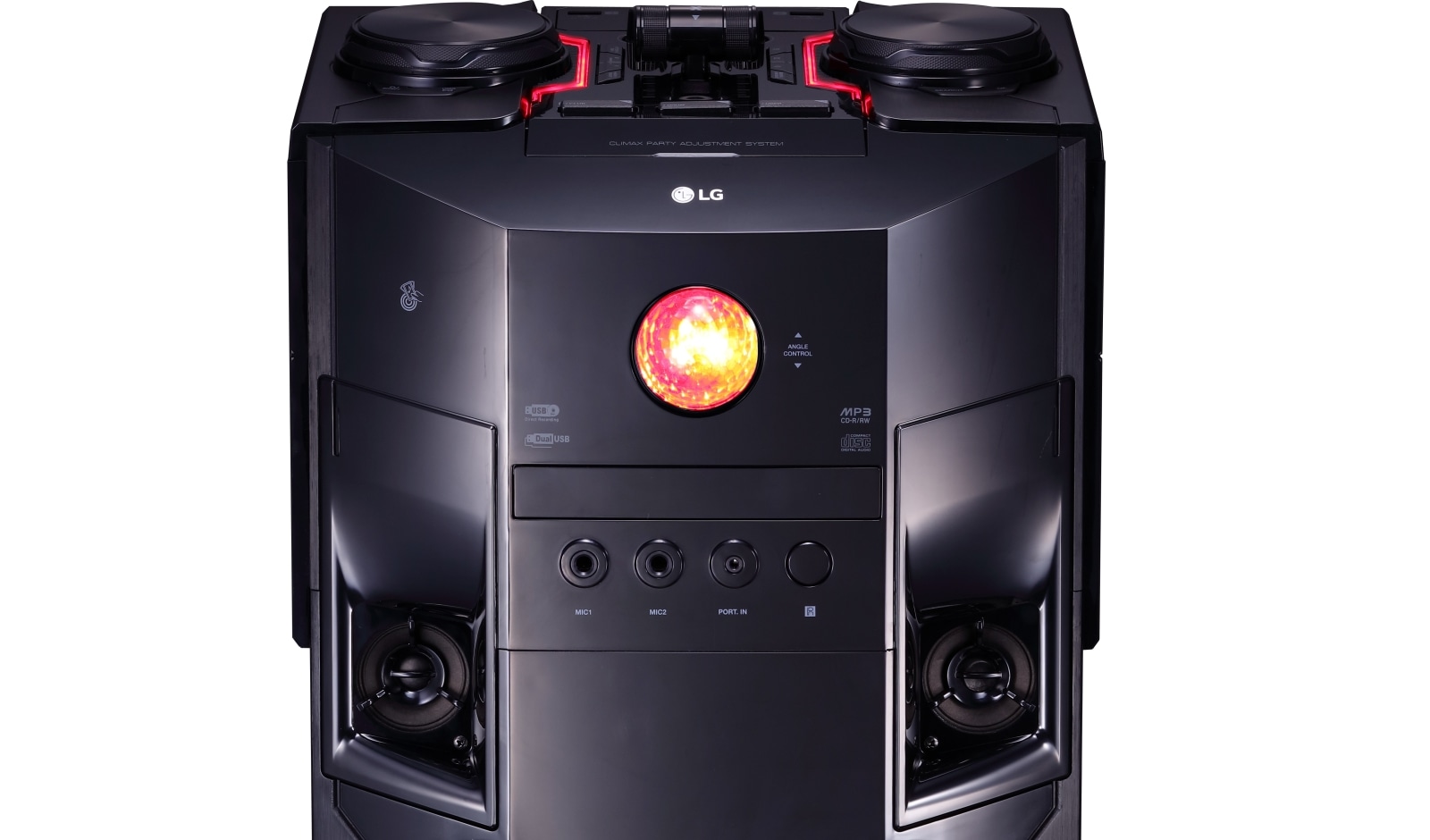 Vista frontal de LG Mini Componente LG XBOOM OM7560 - Multi Bluetooth - 1000W - Modo Fiesta OM7560