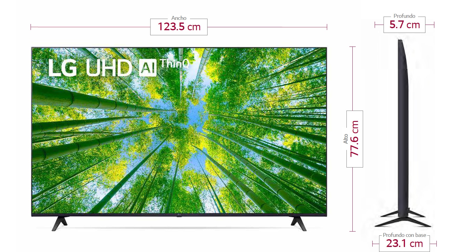 Pantalla LG 55 Pulgadas Smart TV UHD 4K AI ThinQ 55UQ8000PSB