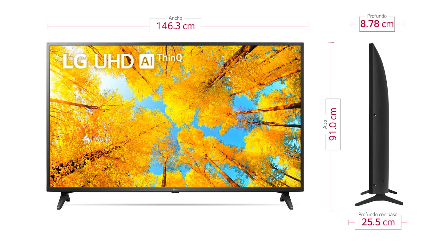 Smart LG TV UHD 4K 65 pulgadas UN74