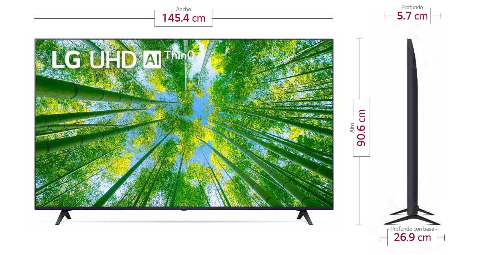 Pantalla LG 65 Pulgadas 4K Smart TV AI ThinQ a precio de socio