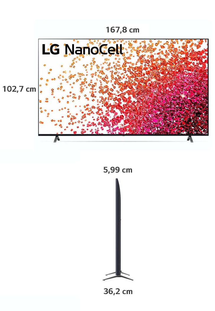 LG LG NanoCell 75'' NANO75 4K Smart TV con ThinQ AI (Inteligencia