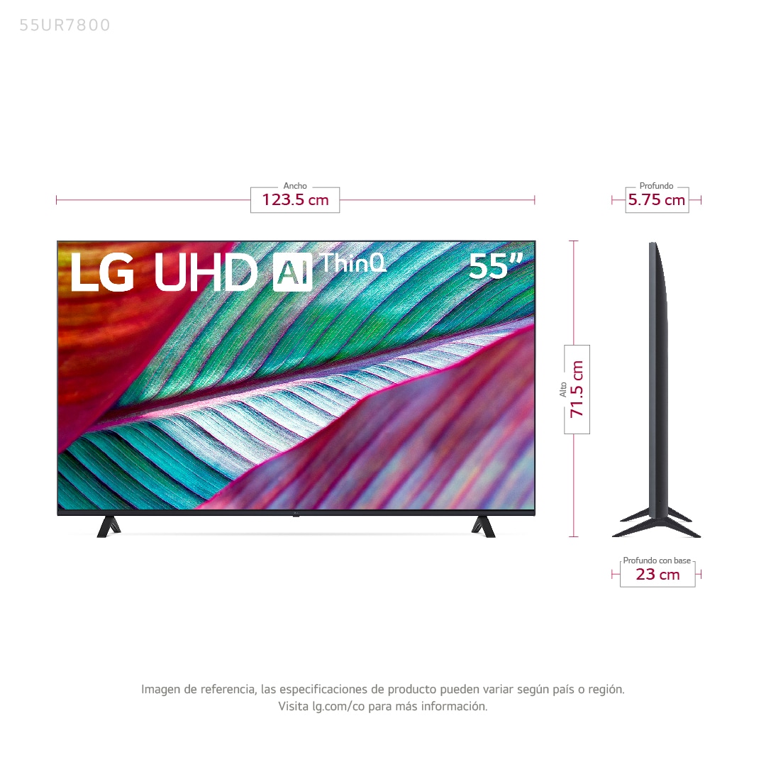 Televisor UHD de 55 LG 55UR7800PSB, 4K, HDMI, USB, Wi-Fi