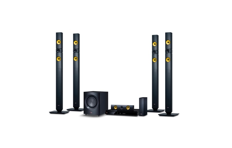 Vista frontal de LG 5.1ch Smart 3D Blu-ray(TM) Home theater with Aramid Fiber BH7530TW