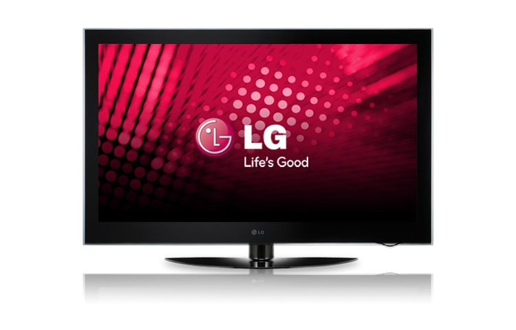 Vista frontal de Plasma LG HD TV - Conoce los nuevos televisores LG, la perfecta armonia entre diseno y tecnologia que se adapta a tu estilo de vida 42PQ60R