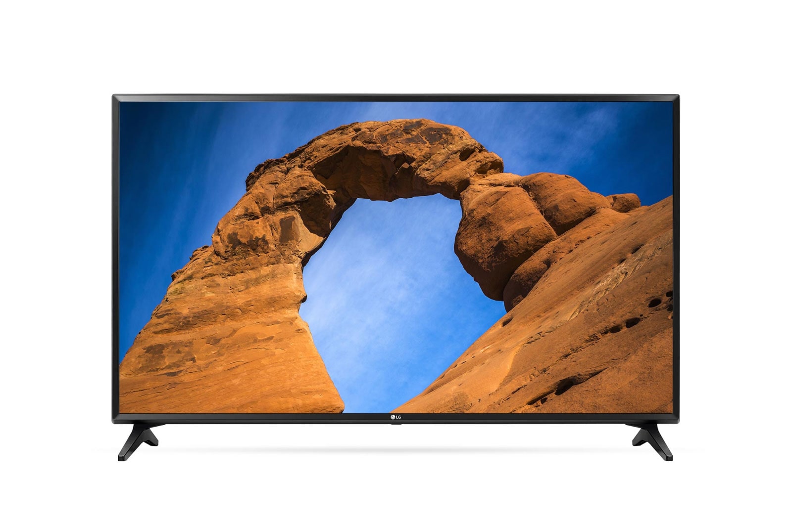 Vista frontal de TV LG FHD 43&#34;, Smart TV, Active HDR, Sonido Virtual Surround Plus 43LK5700PDC