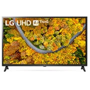 Vista frontal del televisor LG UHD