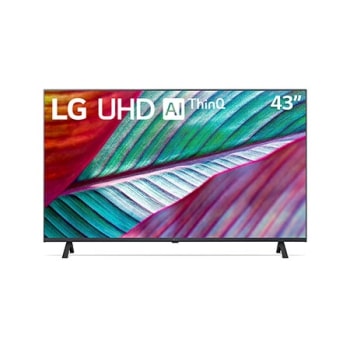 Vista frontal del televisor LG UHD