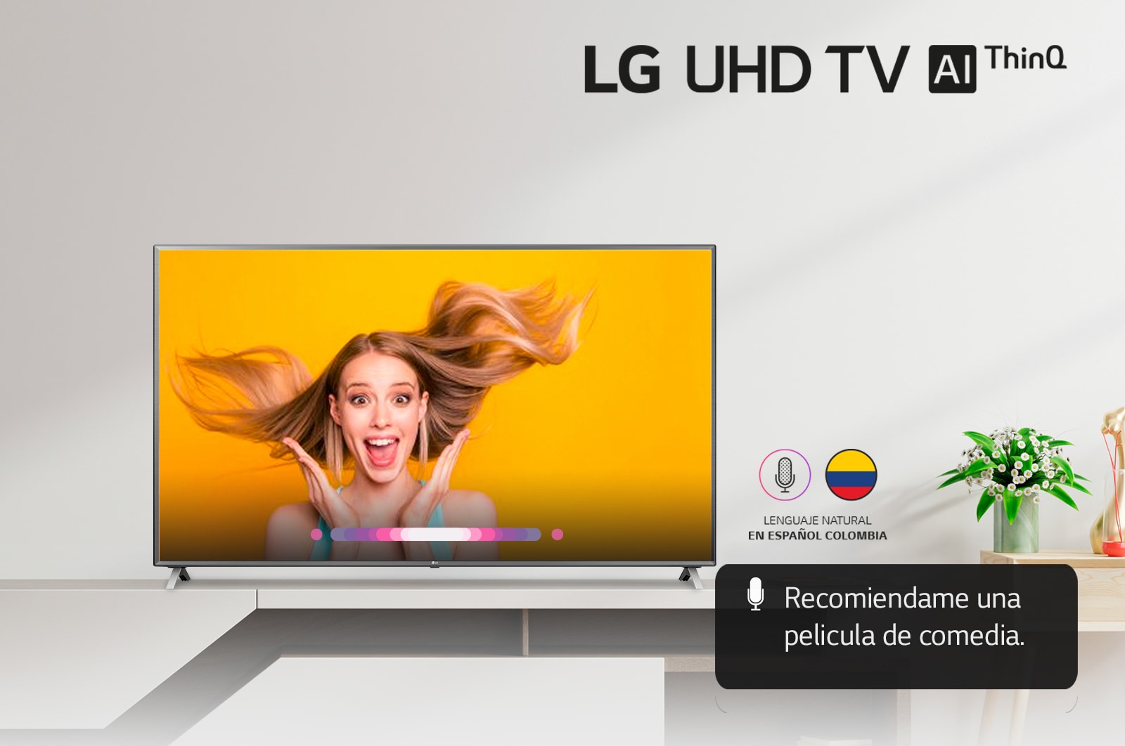 LG Televisor LED UHD -  Active HDR - Sonido Ultra Surround - Smart TV, 50UN7300PDC