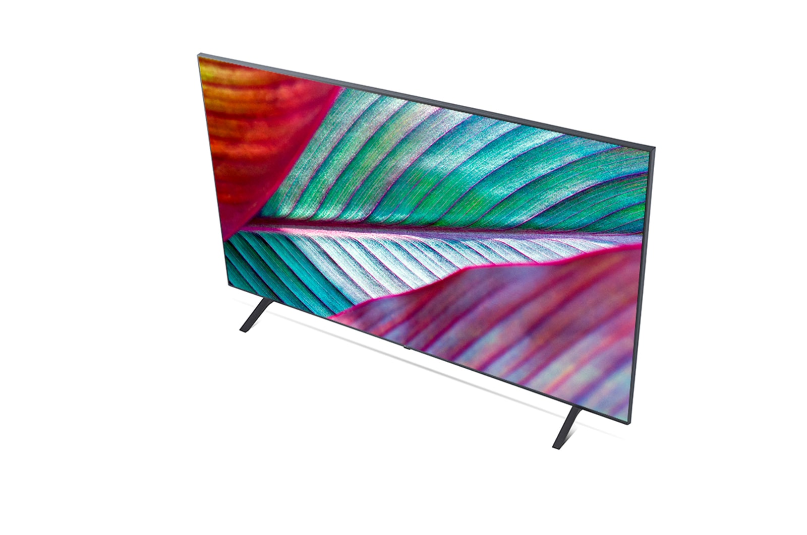 Vista frontal lateral superior, Televisor LG 4k UHD