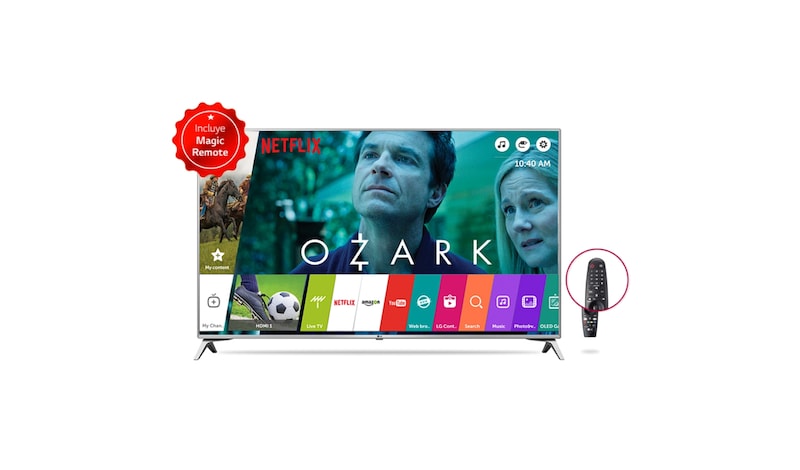 LG SMART TV - UHD 4K - Magic Remote - Active HDR, 55UJ651T