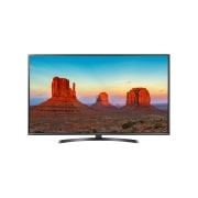 Vista frontal de TV LG UHD 55&#34;, Smart TV, 4K Active HDR, Sonido DTS VIRTUAL:X 55UK6350PDC