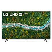 Vista frontal del televisor LG UHD