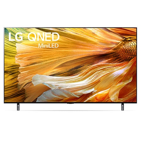 Una vista frontal del televisor LG QNED