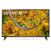 Vista frontal del televisor LG UHD