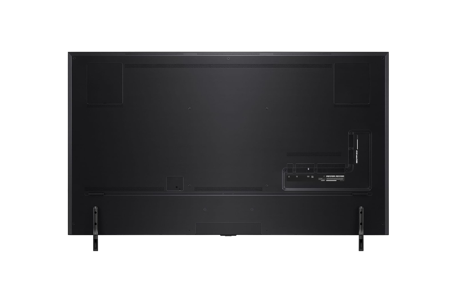 Vista trasera del televisor LG QNED, QNED99