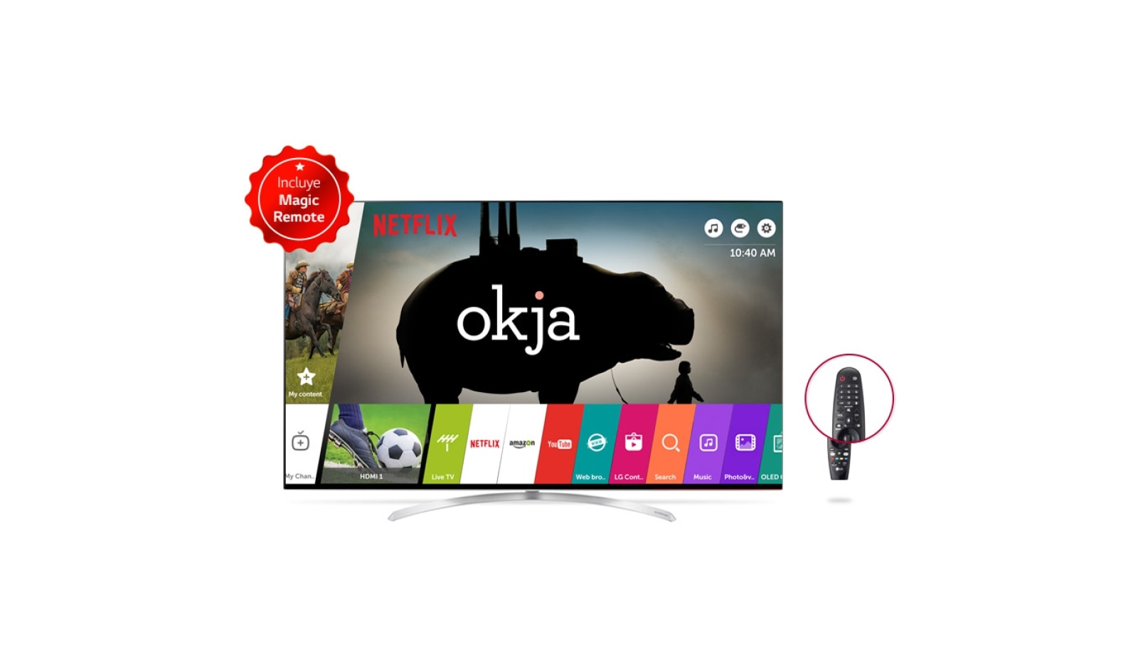 Vista frontal de Televisor SUPER UHD 4K 75 &#34;- NanoCell DISPLAY -  Multi HDR (HDR 10 &#43; Premium Dolby Vision) - Sonido Premium Harman Kardon- SMART TV  75SJ955T