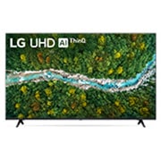 Vista frontal del televisor LG UHD