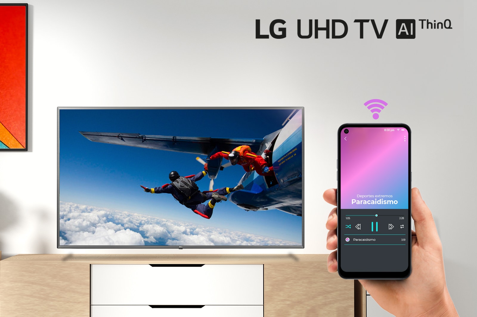 LG Televisor LED UHD - Con Inteligencia Artificial - Procesador Alpha 7 Gen3 4K, Cinema HDR - Dolby Atmos , 82UN8000PDB