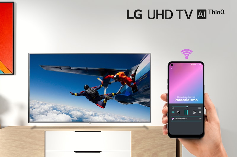 LG Televisor LED UHD - Con Inteligencia Artificial - Procesador Alpha 7 Gen3 4K, Cinema HDR - Dolby Atmos, 86UN8000PDB