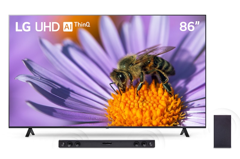 Vista frontal de la 86UR8750PSA y unos SQC2