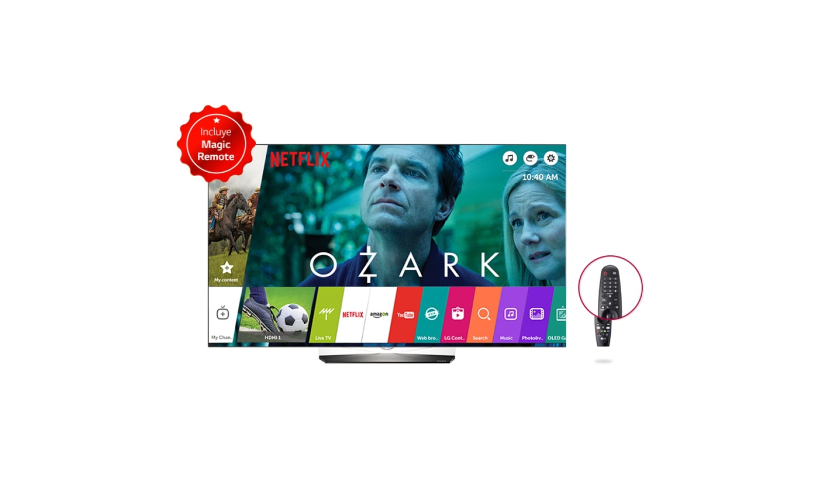 Vista frontal de OLED B6 4K HDR SMART TV - 55&#34; OLED55B6T