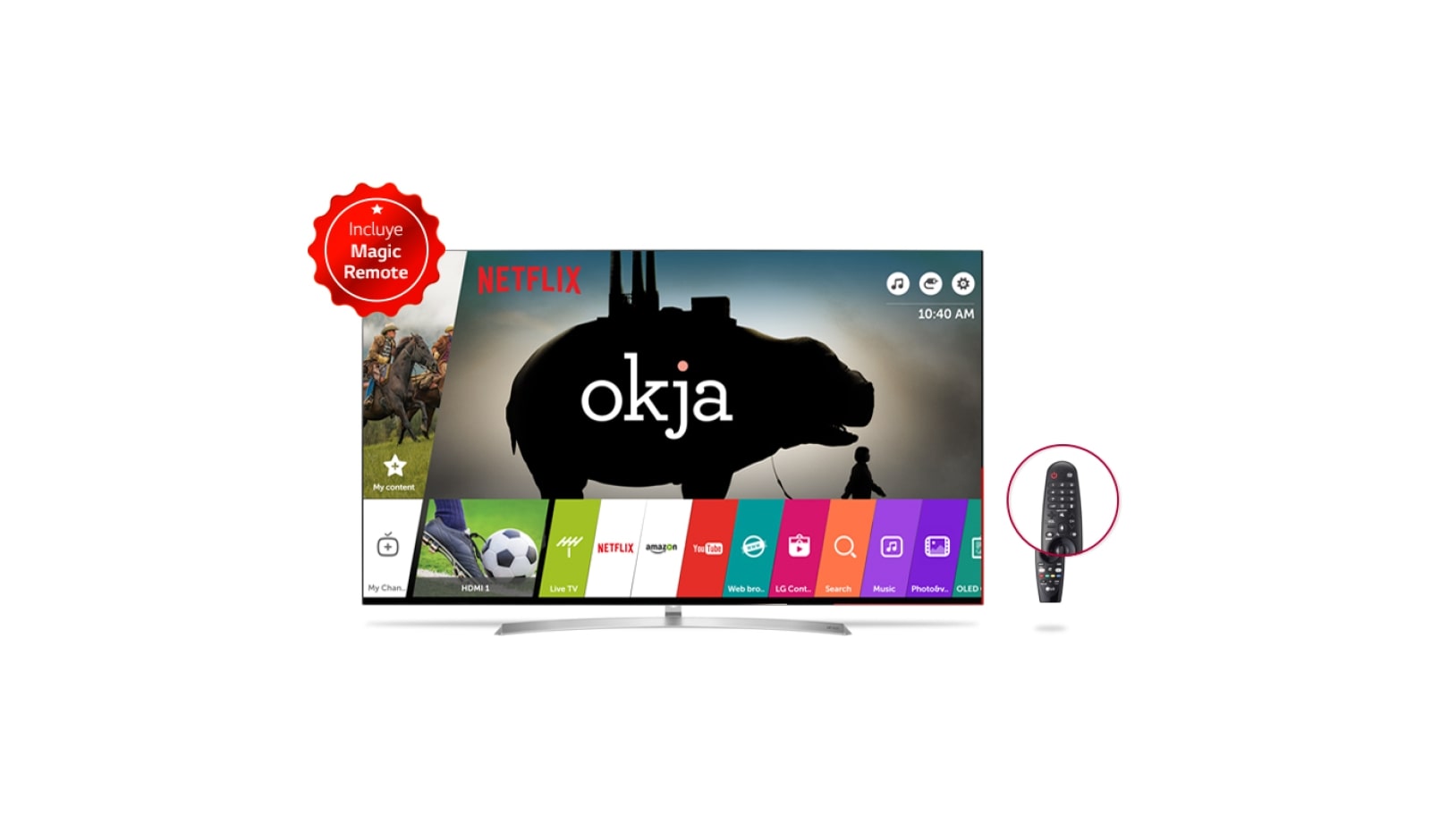Vista frontal de OLED 4K 65&#34;- Multi HDR- Sonido Premium Dolby Atmos - SMART TV - Netflix - FoxPlay OLED65B7T