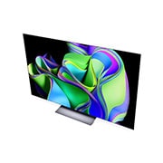 Vista Frontal lateral superior Televisor LG OLED Evo